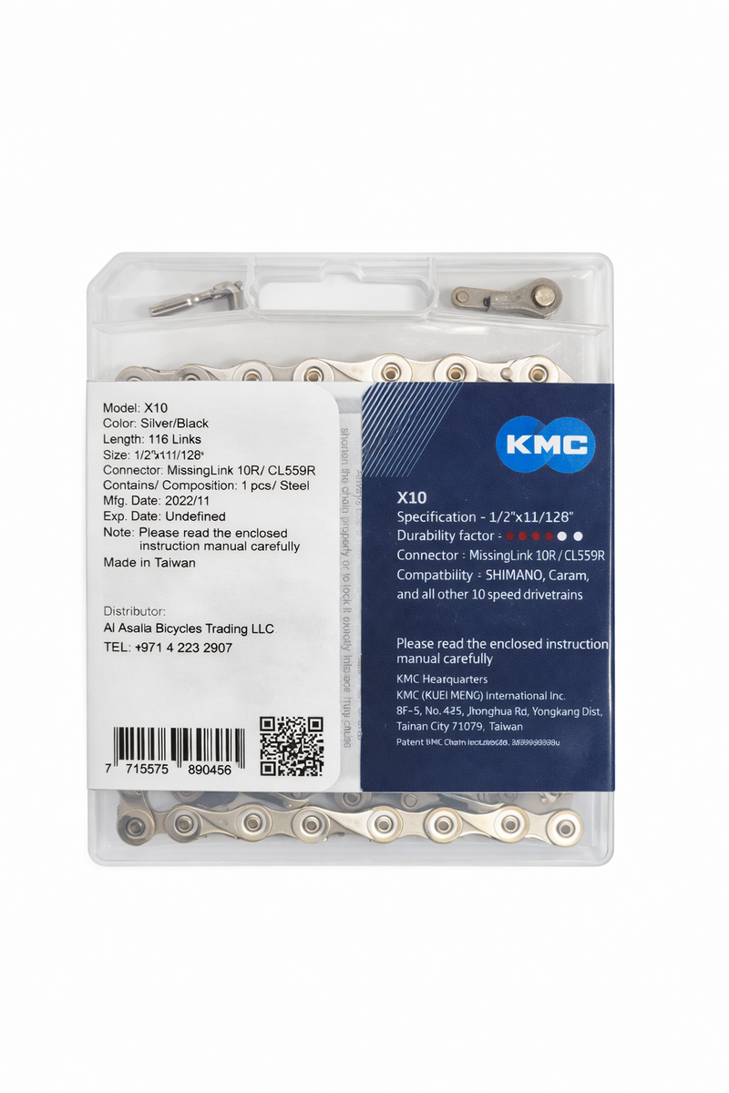 Load image into Gallery viewer, KMC CHAIN X10 SILVER-BLACK
